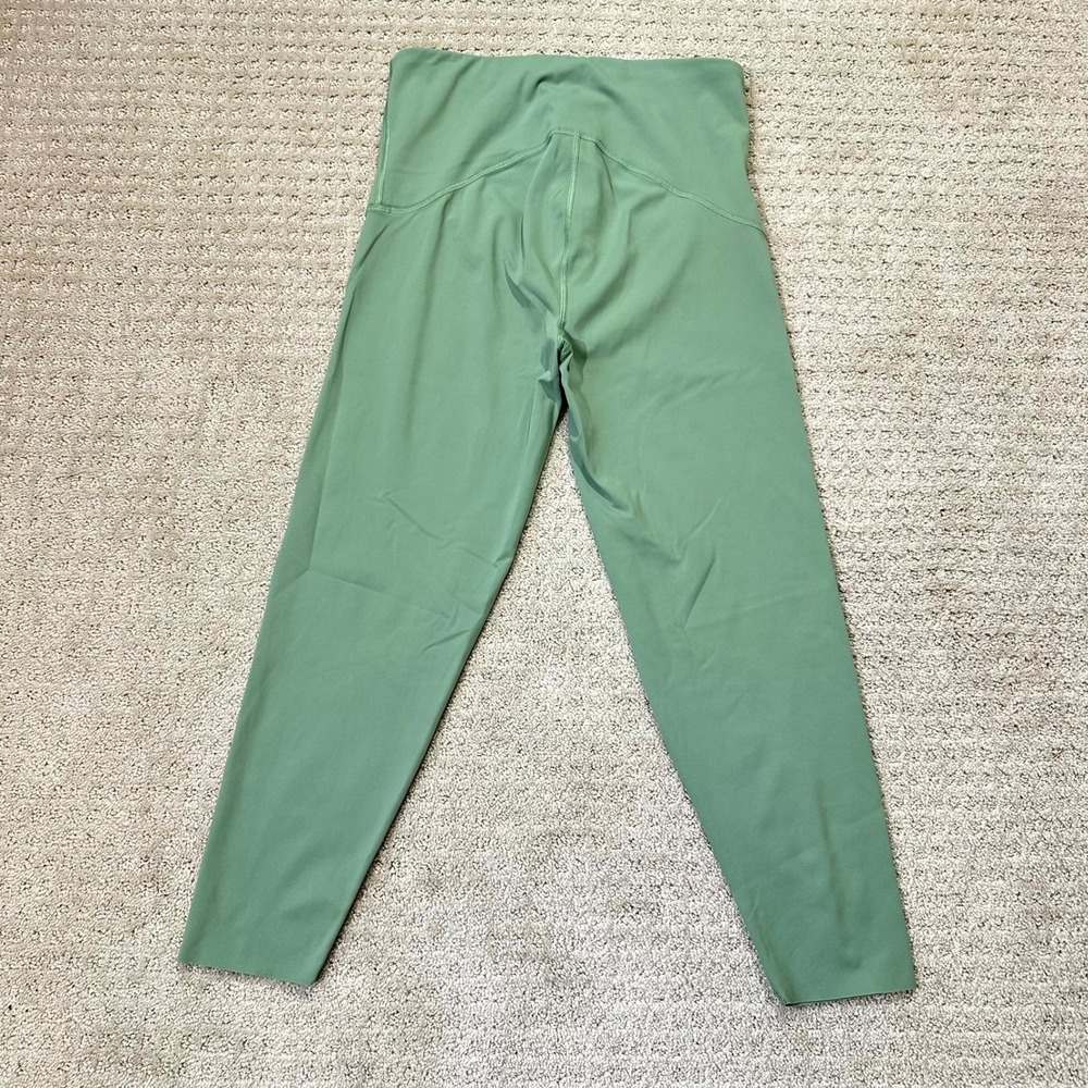 Spanx Booty Boost Crop Leggings Women's XL Green Shaping Gym Workout Activewear